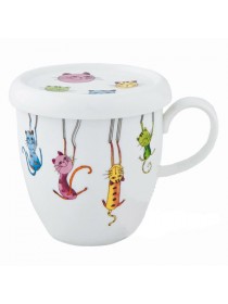 Кружка с крышкой и ситечком "Паркур" (350 мл)